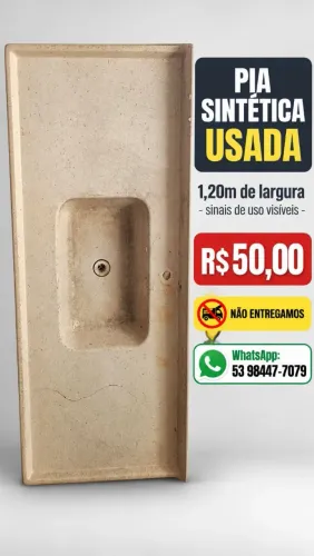 Pia de cozinha sintética