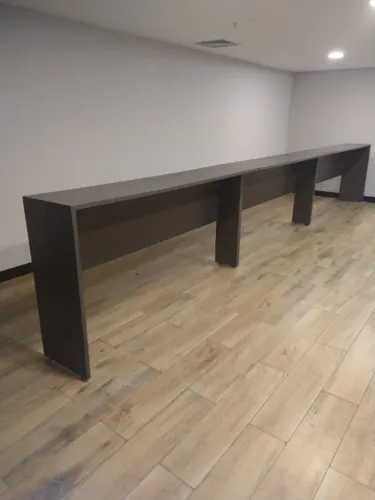 Balcão Atendimento Cinza MDF Grande