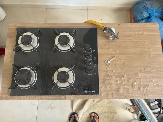 Cooktop 4 Bocas + Balcão 