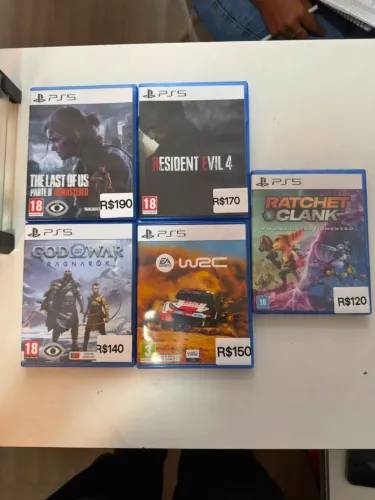 Jogos de Ps5 ( valores nas Capas )