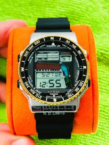 Citizen Windsurf D120 S Ouro Anos 80 Época Wingman Aqualand (Usado)