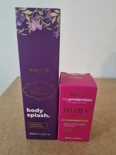 Kit Body Splash Flora Whisper e Antitranspirante Roll On Ruby Rhodolite We Pink