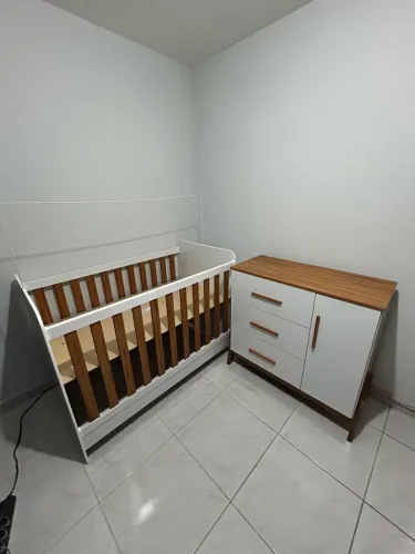 Kit Berço + colchão impermeável + Cômoda infantil