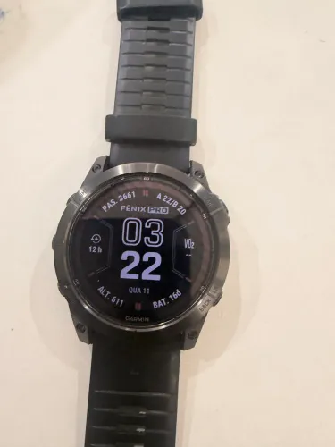 Smartwatch Garmin Fenix 7x pro Sapphire Solar Cinza Carbono 51mm