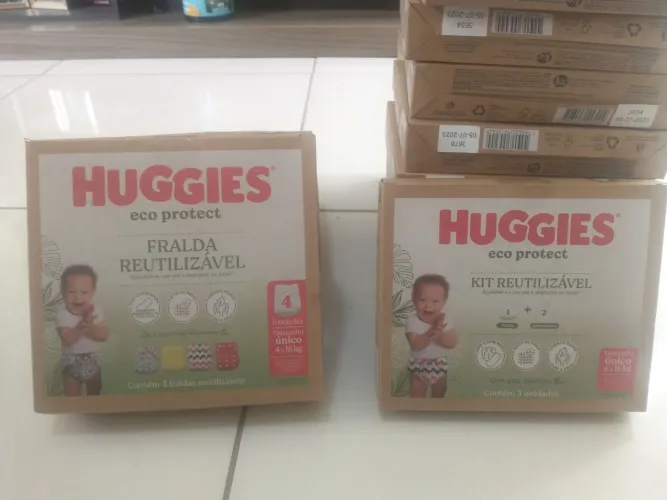Fraldas Huggies eco protect ki reutilizável nova 