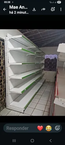 8 metros de gondolas de paredes em estado de novas 3800