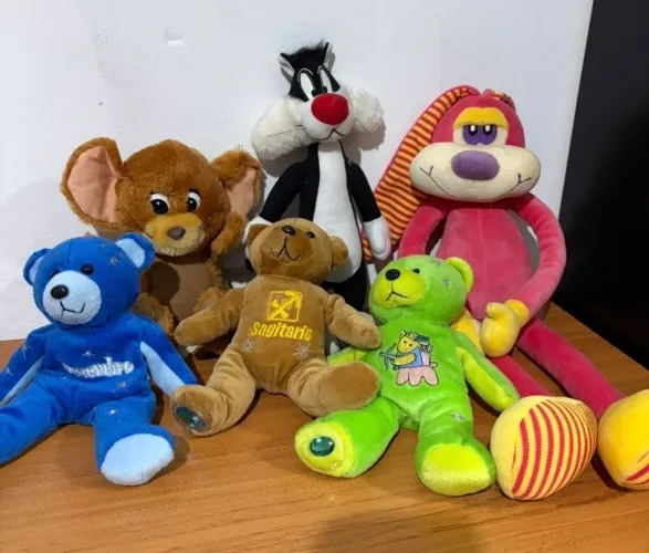 Pelúcias Vintage - Jerry, Frajola, Ursos Skansen e Coelho Pernão Buba
