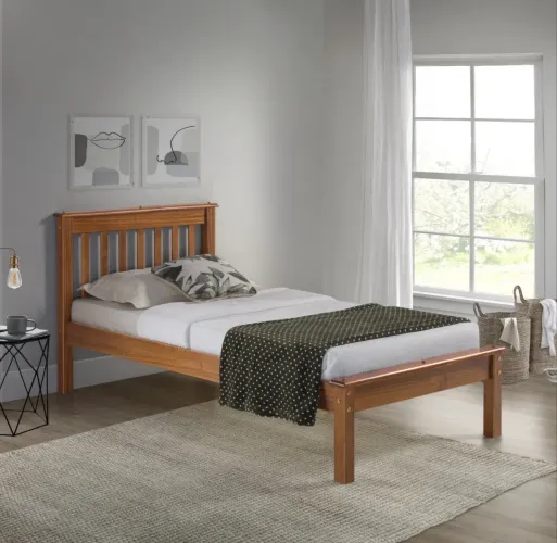 Cama Solteiro Inglesa em Madeira Maciça Mv Outlet