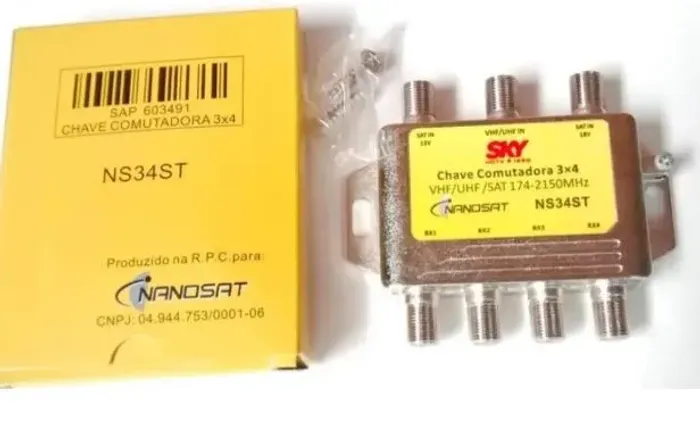 5 Chaves Comutadoras Sky 3x4 Pode Substituir Diseqc Diplexer