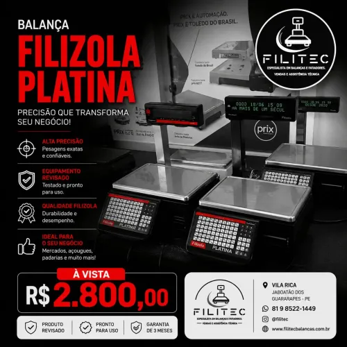 Balança de impressora filizola Platina 30kg 