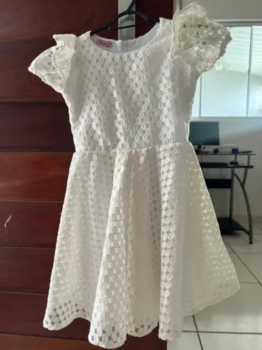 Vestido infantil branco 6 anos