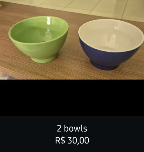 2 Bowls de vidro