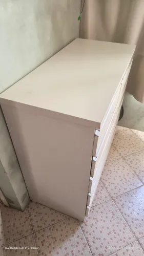 Cômoda Branca em MDF com 6 Gavetas - $400 Hoje