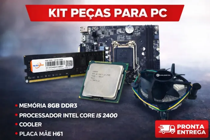 Kit placa mãe, I5 2400, CPU cooler, memória ram ddr3 8gb 1600mhz