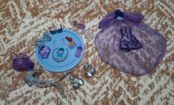 Lote de acessórios Spectra Vondergeist Monster High G3 