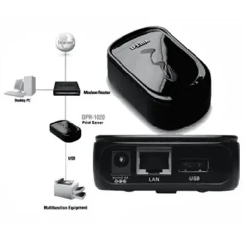 D Link (DPR-1020) USB Multifunction Print Server 