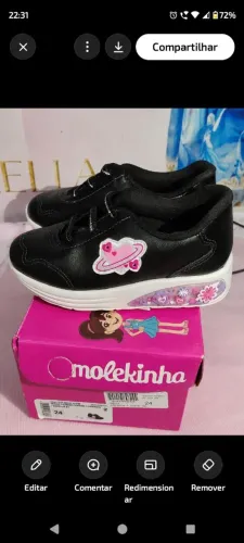 Sapato infantil molequinha