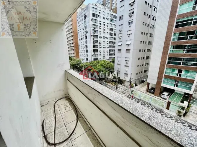 Venda Apartamento Santos SP - mAr dOce lAr kitnet de frente com sacada a duas quadras da p