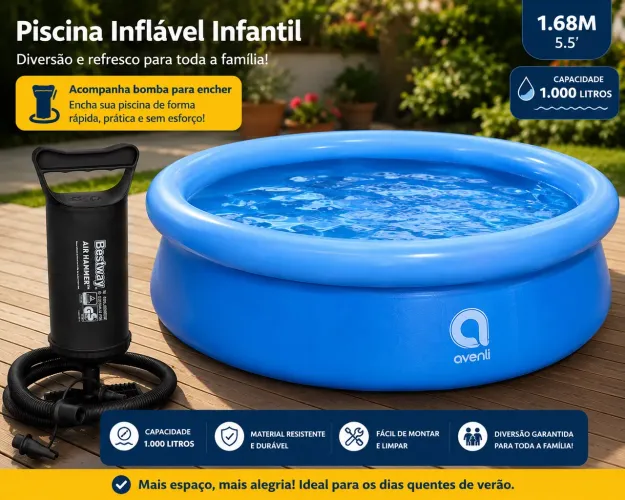 Piscina inflavel + Bomba de Encher 