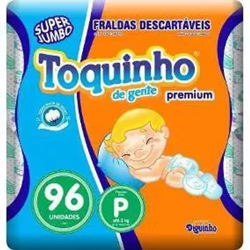 Fralda Toquinho de Gente Confort Tamanho P - Pacote Mega 96 Unidades