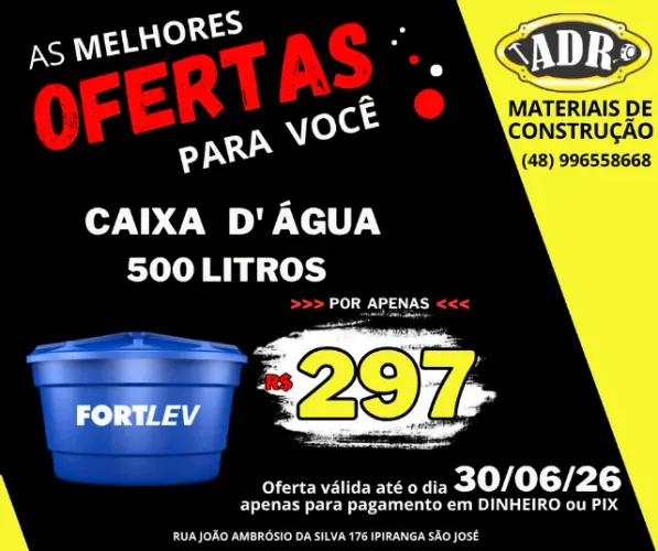 Caixa D' Agua Fortelev 500 Litros  
