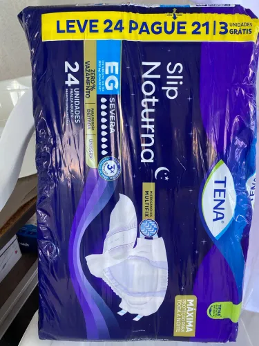 Fralda Geriátrica TENA Slip Noturna G - 24 unidades