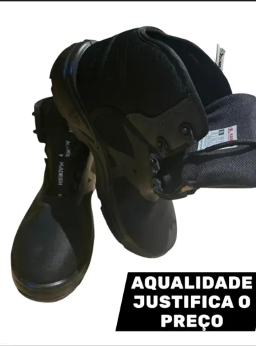 Calcado de segurança kadesh FULL BLACK EM MICROFIBRA DO 37 AO 43