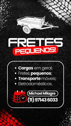 Pequenos carretos e fretes.