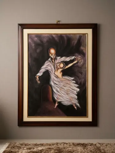 Quadro Óleo Sobre Tela "Sônia Maria" (1989) - 125x95 cm com Moldura