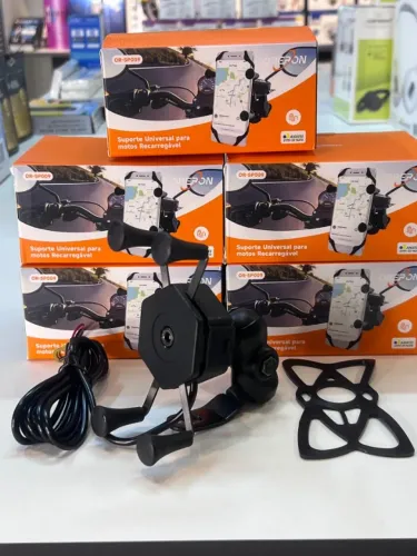 Suporte de Celular para Moto com Carregador por R$ 29,90!