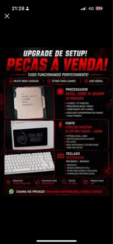 Teclado mecânico Redragon branco