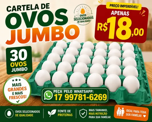 Ovos de granja fresco