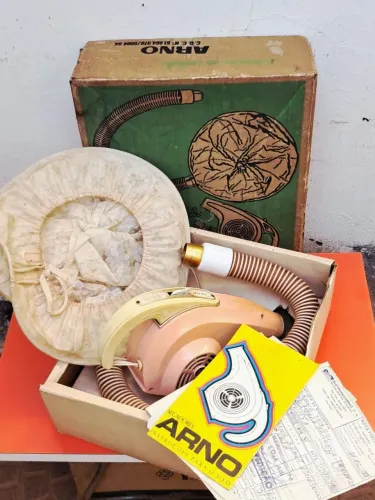 Kit secador de cabelos Arno antigo completo funcionando com caixa e manual