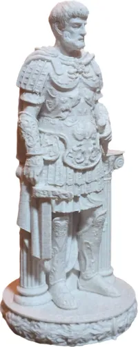 Miniatura de Estátua do Imperador Romano Marco Aurélio, impressão 3d com 13 cm.