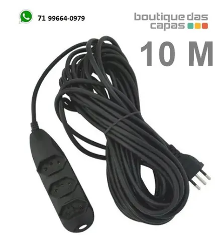 Extensão Cabo Extensor Pp 3 Tomadas cx-3159f 10 Metros