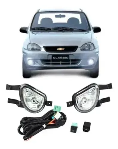 Kit Farol de Milha Chevrolet Corsa / Pick Up 2000 à 2002 / Classic 2003 - ShockLight