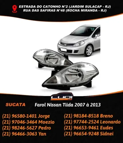 Farol Nissan Tiida 2007 à 2013