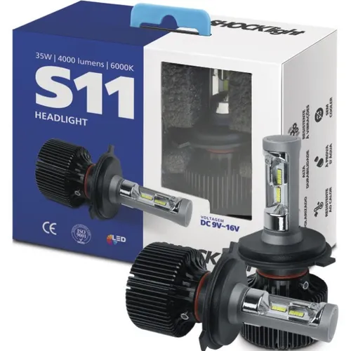 Kit Super Led Headlight S11 H4 6000k 35w 8000lm Shocklight