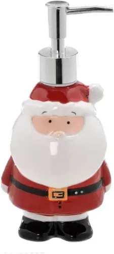 Dispenser Para Sabonete Liquido 350ml Papai Noel 19cm Espressione Christmas 