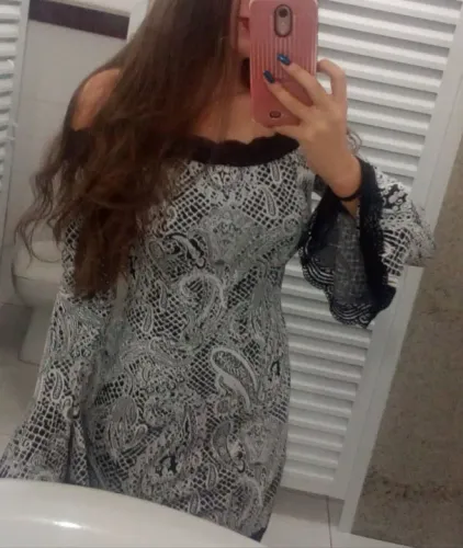 Vestido preto e branco 