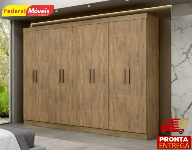 Guarda Roupa 8 Portas e 4 Gavetas Novo Pronta Entrega 