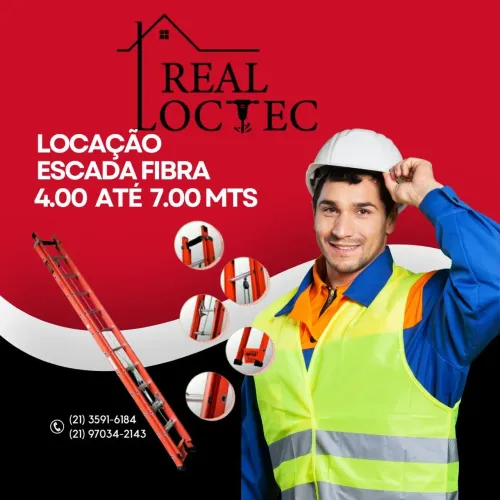 Locação de escada extensiva de 4, 00 até 7.00 MTS.