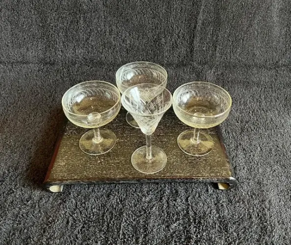 Conjunto de Taças de cristal Portuguesa (anos 40/50)