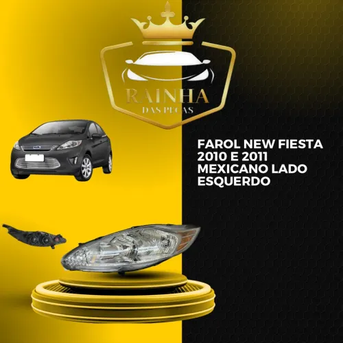 Farol New Fiesta 2010 e 2011 Mexicano Lado Esquerdo