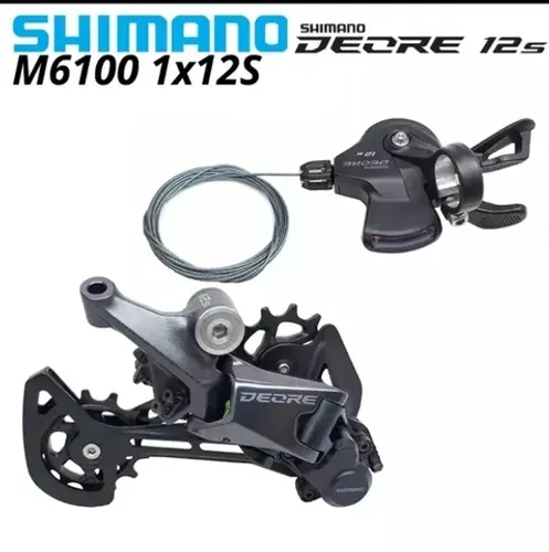 Câmbio e trocador 1x12 velocidades Shimano m6100