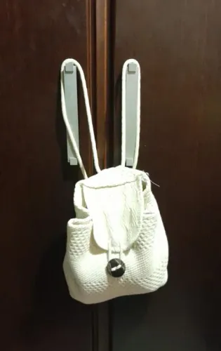 Mochila Branca Feminina De Crochê (Envio Pela OLX Pay)