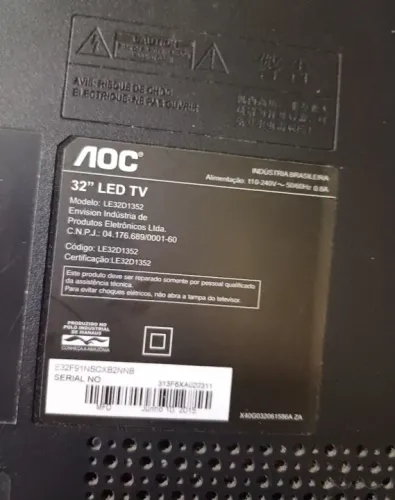 Placa principal e Placa fonte Tv Aoc LE32D1352