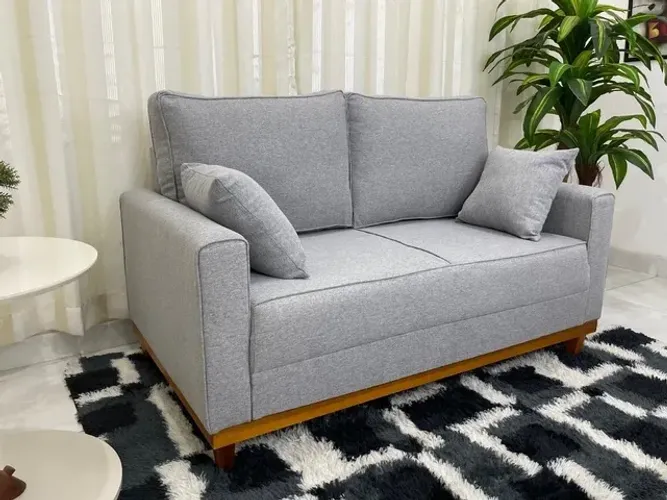 Sofá 2 lugares Slim 1.40m Linho l65
