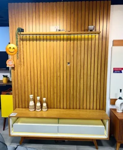 Rack Requinte 172 com painel nobre ripado / ENTREGA HOJE !!! 