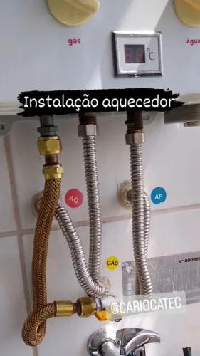 Troca/substituição de material de instalação de fogão e aquecedor a gás